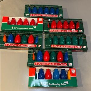 Lot of 42 Vintage C9 Replacement Bulbs 7W  Multi-Color Christmas Lights, NEW